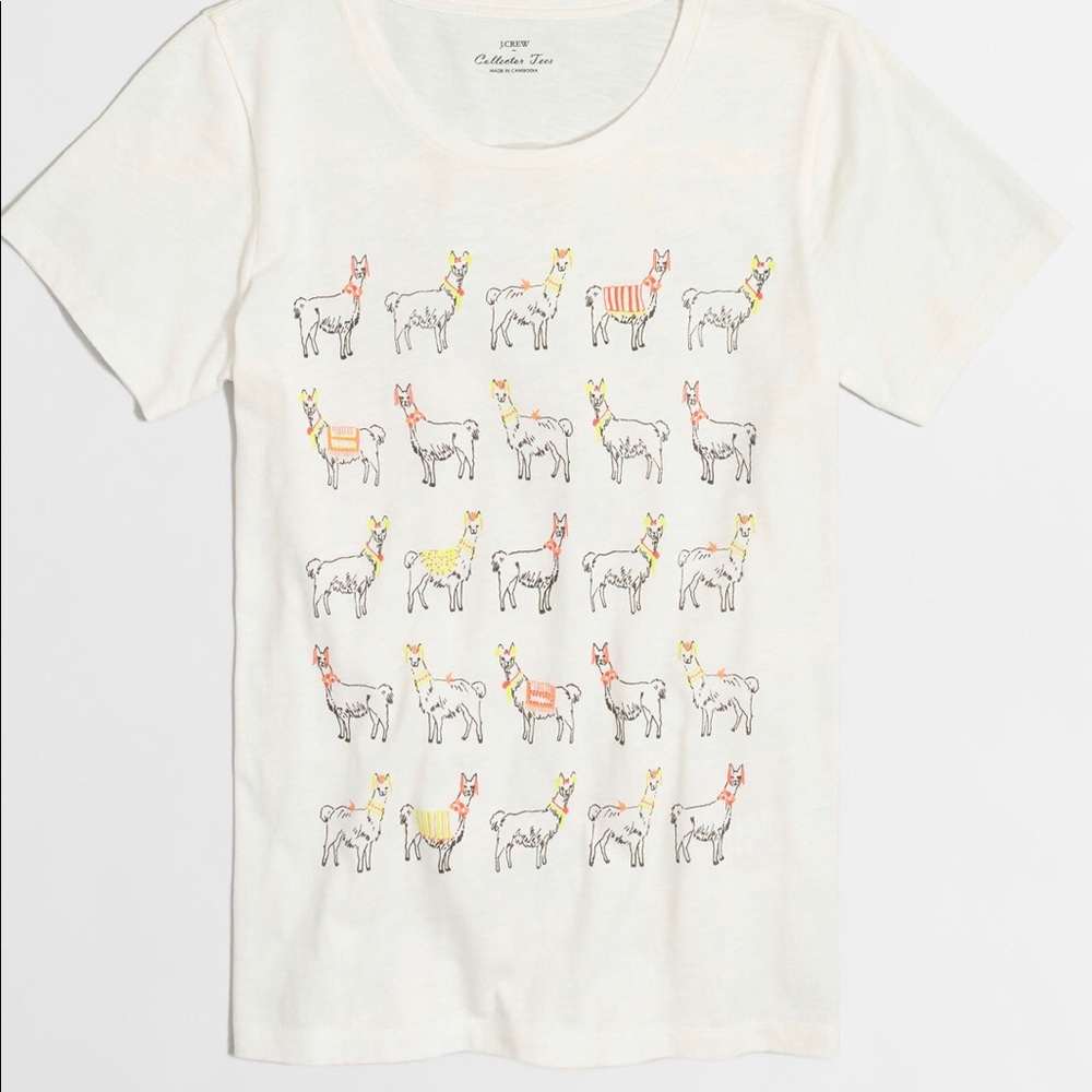 J crew collector tee llama parade